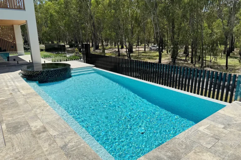 Concrete Swimming Pools Shepparton, infinity edge pool, overlooking the Murray River